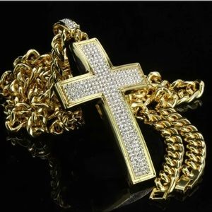 Men Hip Hop 14k Gold Plated Large Cz K2
